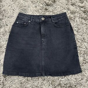 ASOS black mini denim skirt